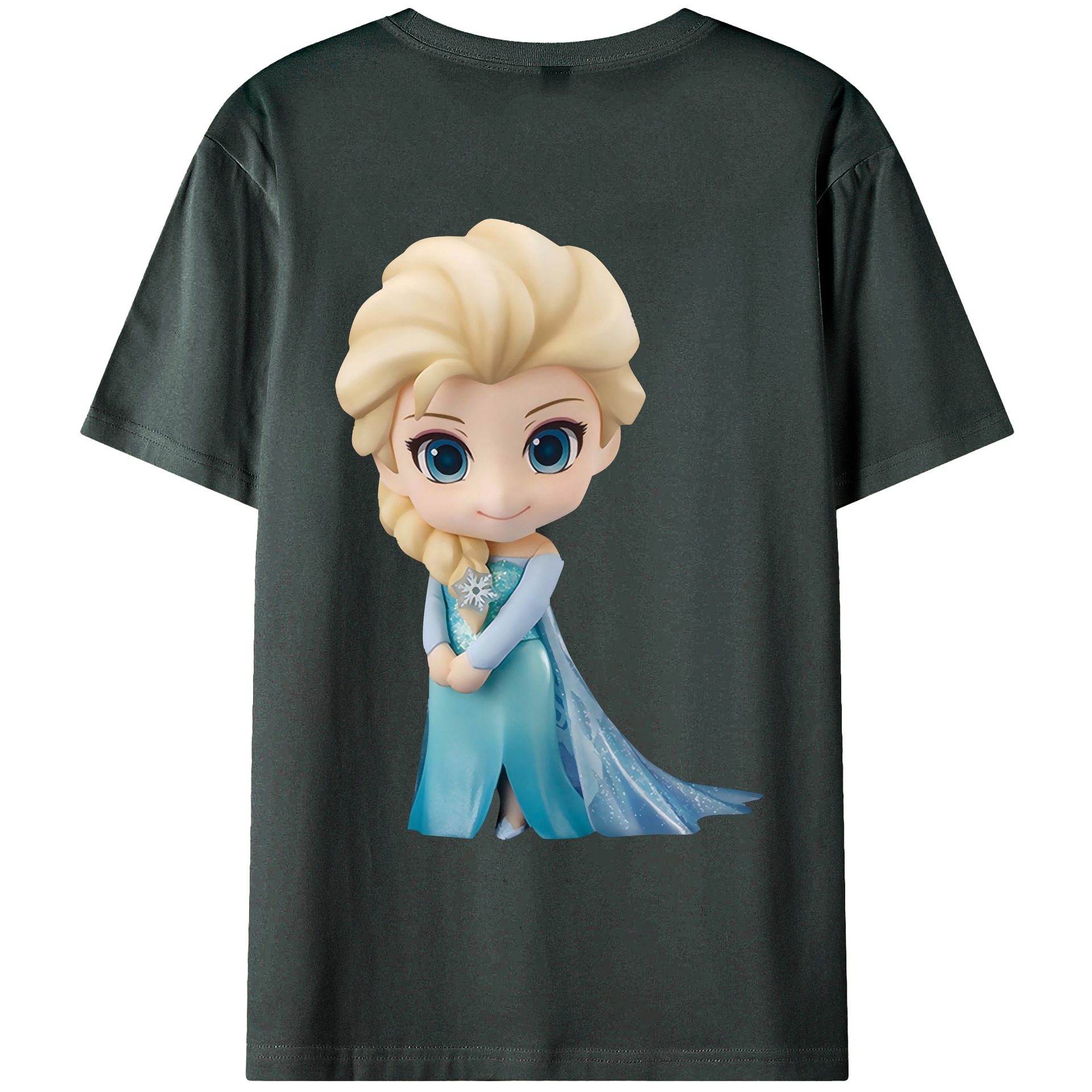 （画像用） アナと雪の女王 アンナ エルサ Frozen Anna Elsa 綿100％ メンズ半袖Tシャツ（バックプリント） 通気性